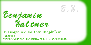 benjamin waltner business card